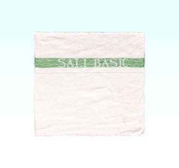 SALIBASIC von SALESIANER Reinigungstuch mit grüner Einwebung, aus Baumwolle - ideal für effektive Reinigung
