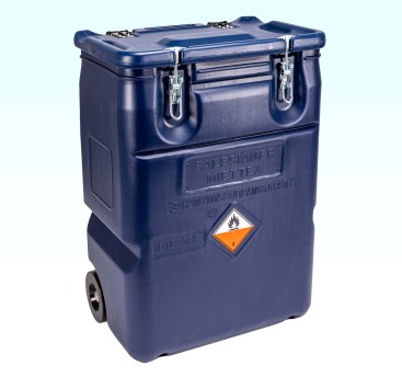 SALI Box - Sichere Transportbox von SALESIANER für Reinigungstücher, Ölsaugmatten und Wischmopps, formstabil und luftdicht verschließbar