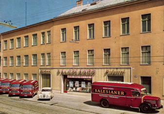 SALESIANER Unternehmenszentrale 1956 in der Linzer Straße 1140, Wien, historisches Bild der Zentrale des Unternehmens